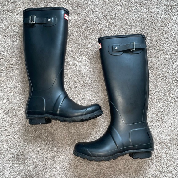 bundle hunter womens tall rain matte boot size 7 - Picture 2 of 12